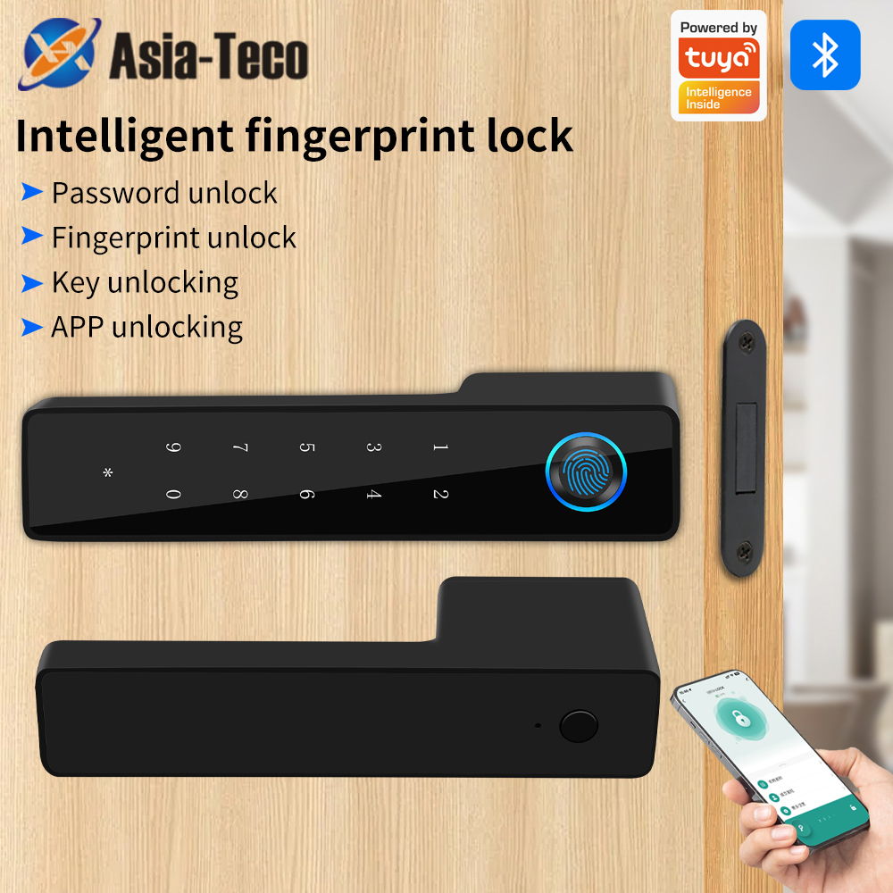 Furniture Hardware Latch - Minimalist Electronic Fingerprint Silent Door Lock