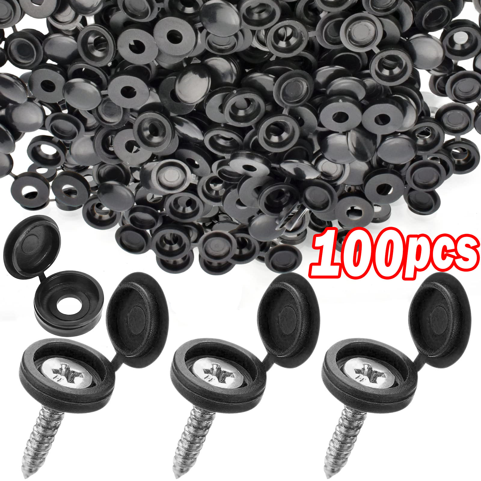 Furniture Hardware Decorative - 5/100PCS Hinged Plastic Screw Cap Cover