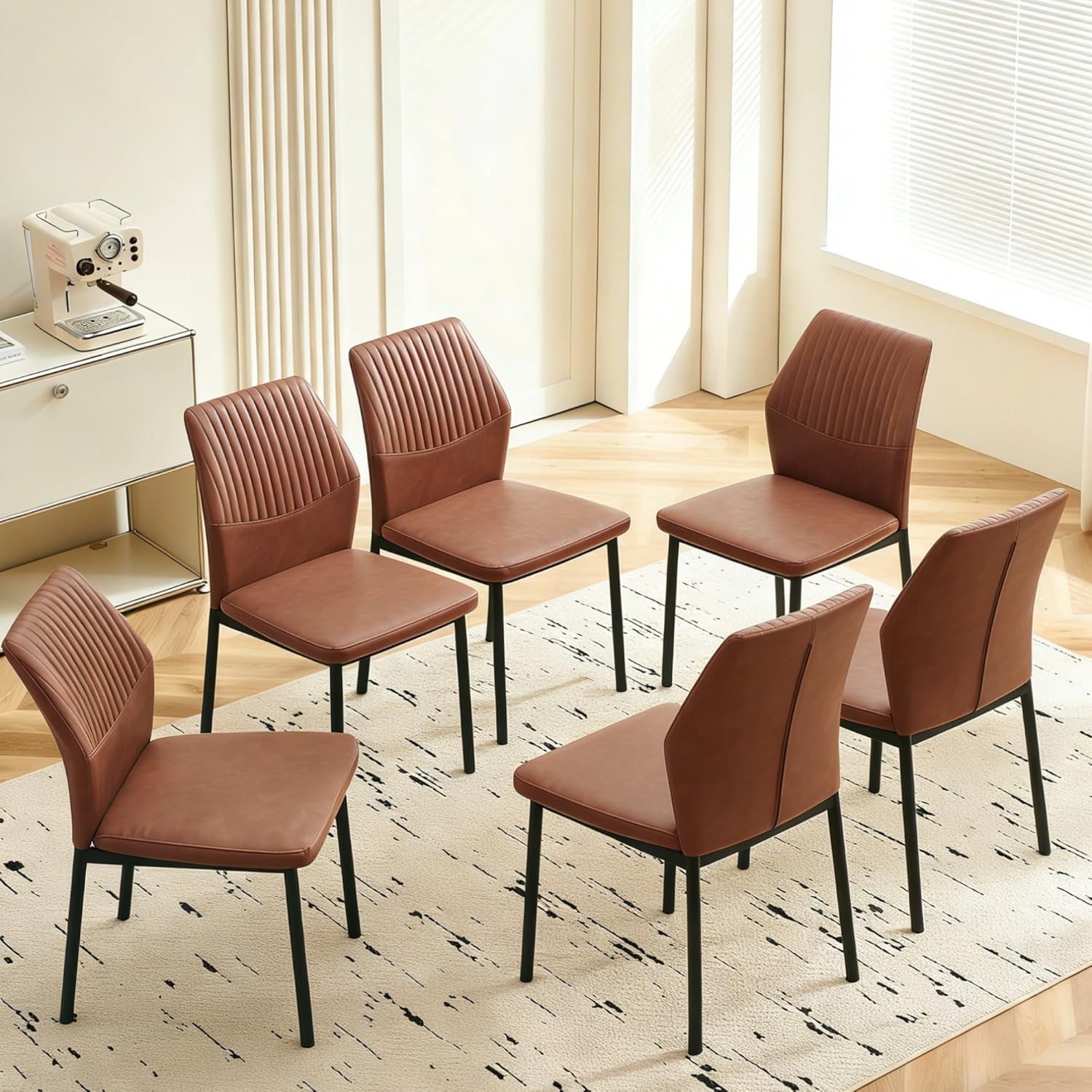 Furniture Leg Set - PU Leather Dining Chairs Set of