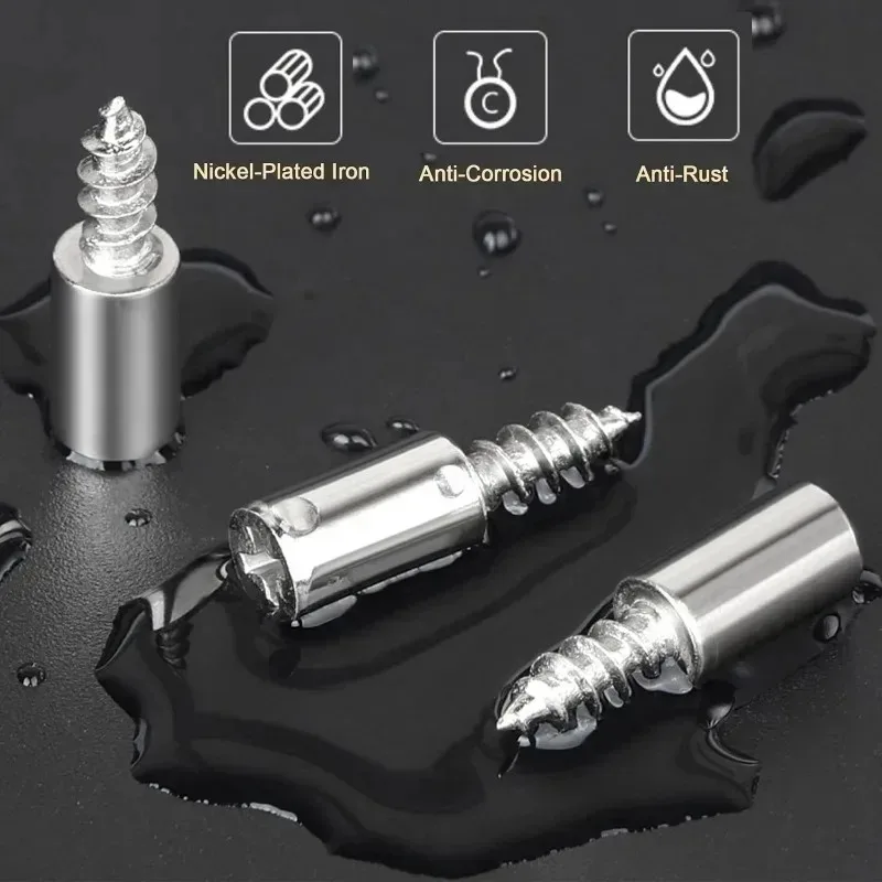 Shelf Peg Support - 100/10PCS Self Tapping Screw Wardrobe Shelf