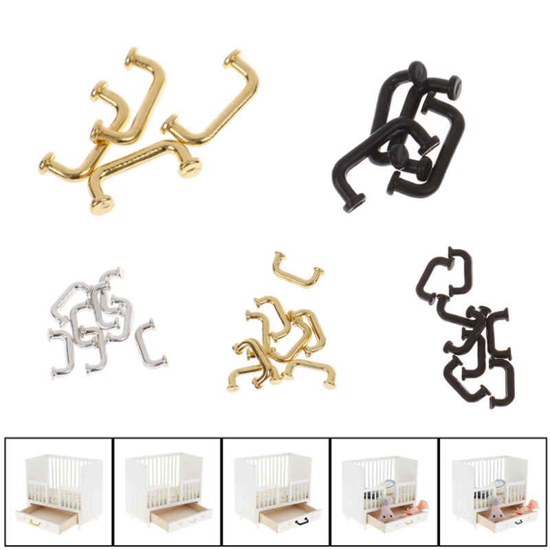 Furniture Hardware Fittings - 1:12 Miniature 4/8pcs Door Cabinet Closet