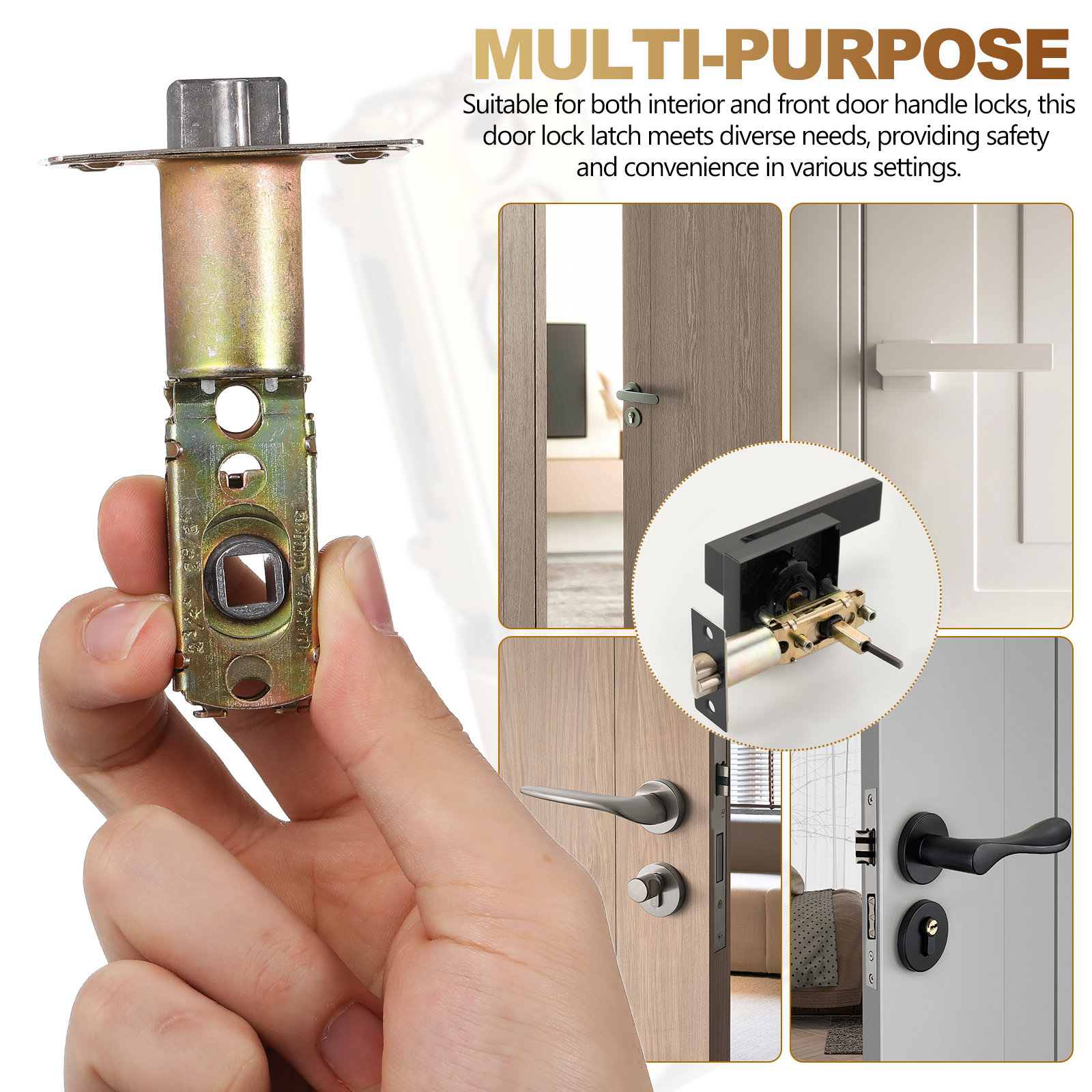 Furniture Hardware Fitting - Adjustable Door Latch Hardware Universal Lock