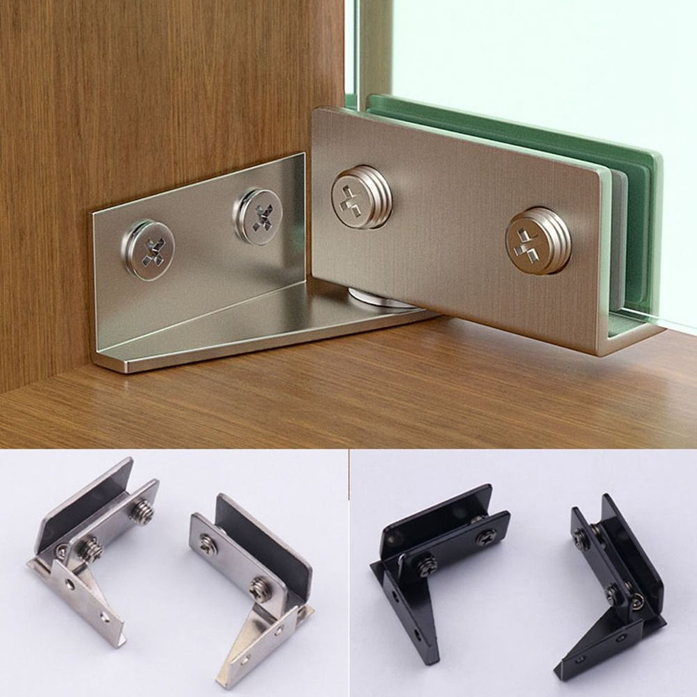 2PCS Non-Porous Glass Door Hin - Furniture Hardware Display reseña y precio