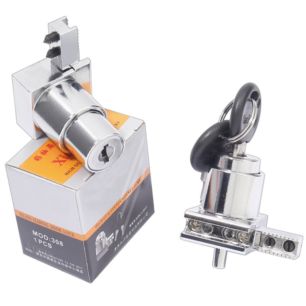 New Zinc Alloy Glass Door Lock - Furniture Hardware Display reseña y precio