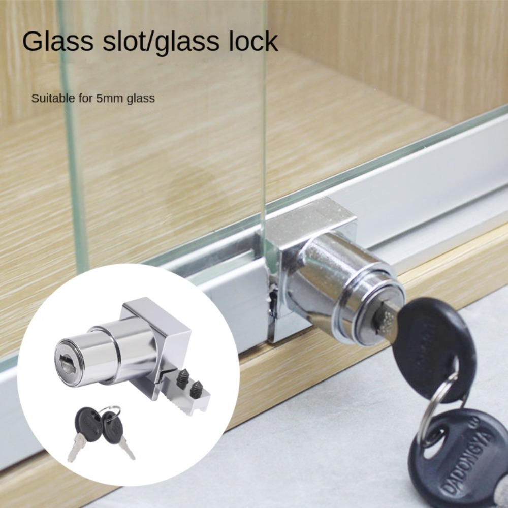 New Zinc Alloy Glass Door Lock - Furniture Hardware Display reseña y precio