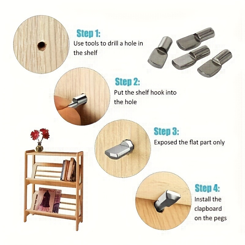 20/50Pcs Shelf Pins Pegs, 5mm  - Shelf Peg Support reseña y precio