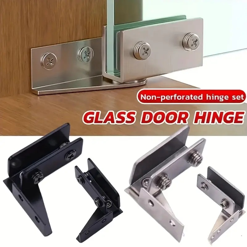 2pcs Non-Perforated Glass Door - Furniture Hardware Display reseña y precio