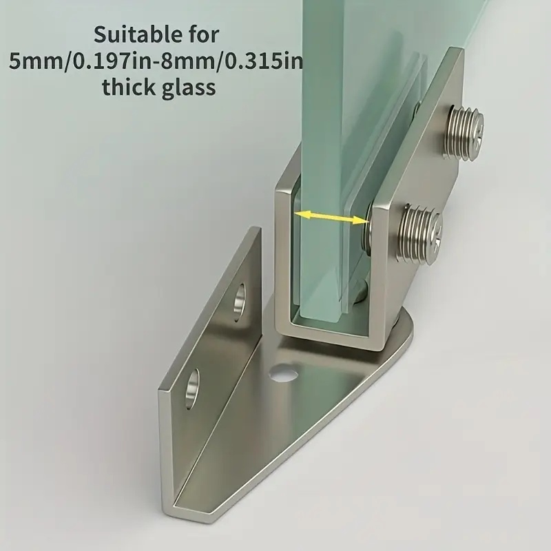 2pcs Non-Perforated Glass Door - Furniture Hardware Display reseña y precio