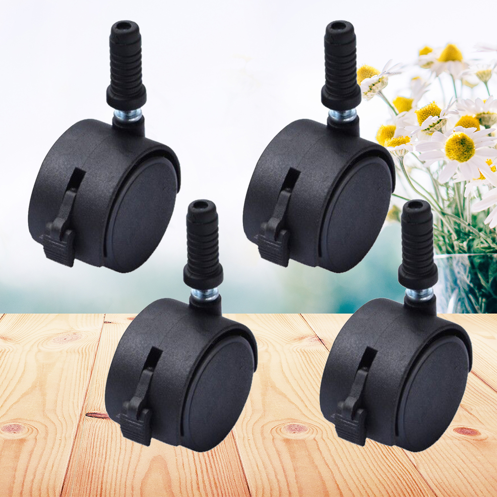 4Pcs Swivel Caster Wheels Blac - Office Furniture Hardware reseña y precio