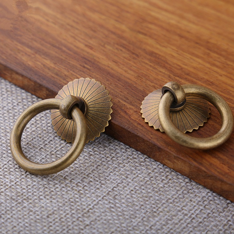Vintage Brass Cabinet Ring Kno - Furniture Hardware Latch reseña y precio