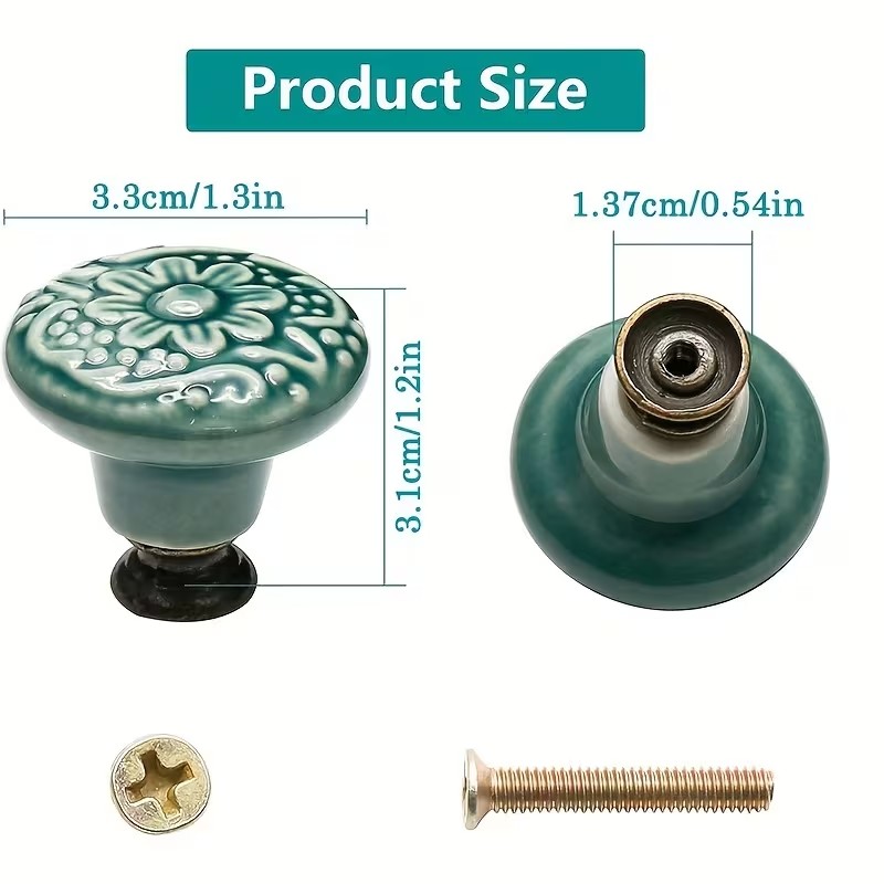 12pcs Ceramic Cabinet Knobs, F - Furniture Hardware Latch reseña y precio