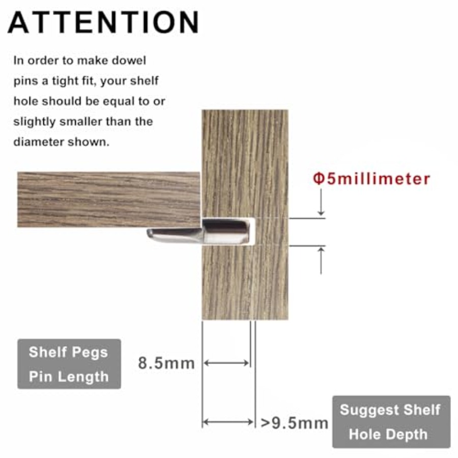 5mm Shelf Pins Spoon Shape She - Shelf Peg Support reseña y precio