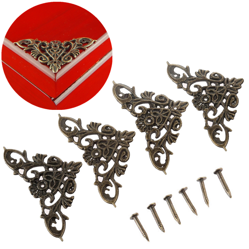 12pcs Antique Corner Brackets  - Furniture Hardware Decorative reseña y precio