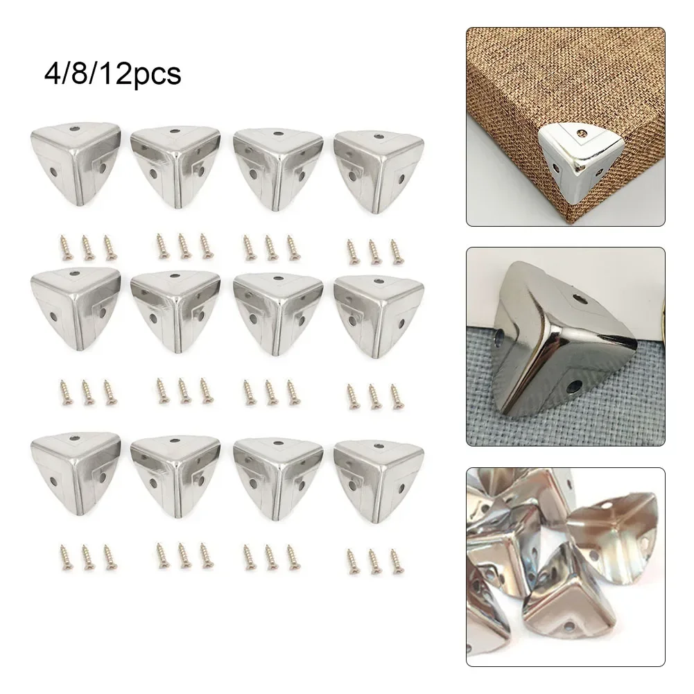 4/8/12pc Metal Box Corner Prot - Furniture Hardware Decorative reseña y precio