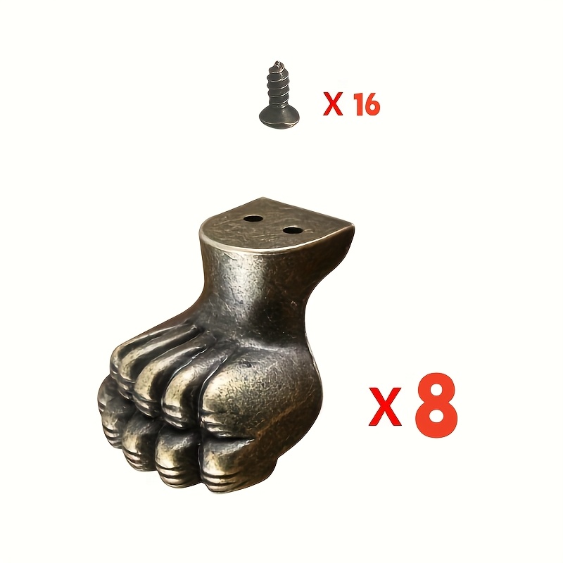 8pcs Antique Foot Brass Jewelr - Furniture Hardware Decorative reseña y precio