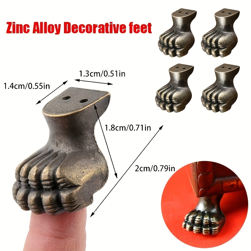 8pcs Antique Foot Brass Jewelr - Furniture Hardware Decorative reseña y precio