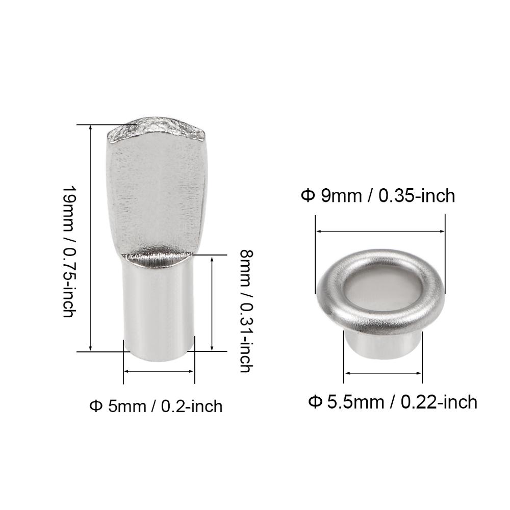 Uxcell 20-200Pcs Shelf Bracket - Shelf Peg Support reseña y precio