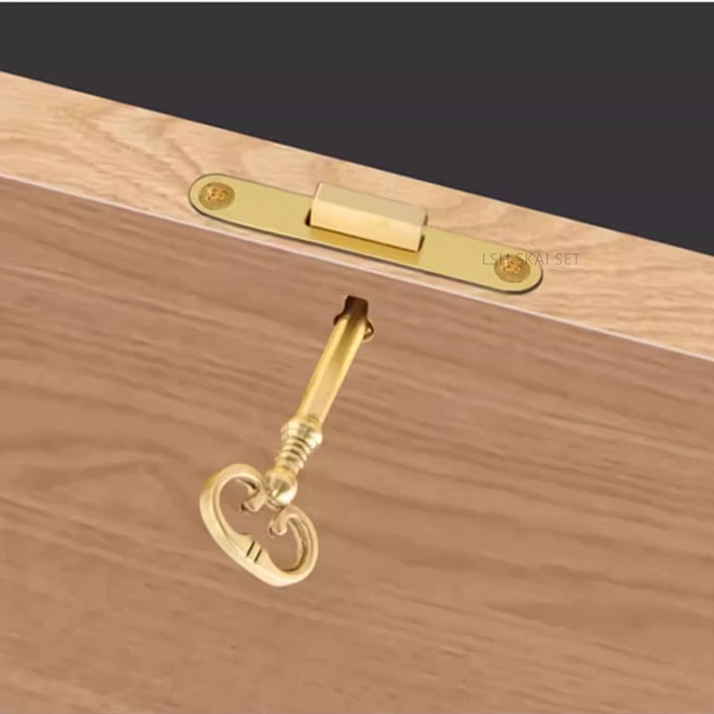 1PC Retro Brass Drawer Lock, O - Furniture Hardware Display reseña y precio